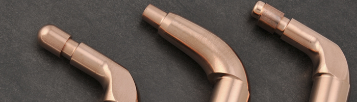 Portaelectrodo redondo de cobre para soldadura por puntos